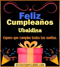 Mensaje de cumpleaños Ubaldina